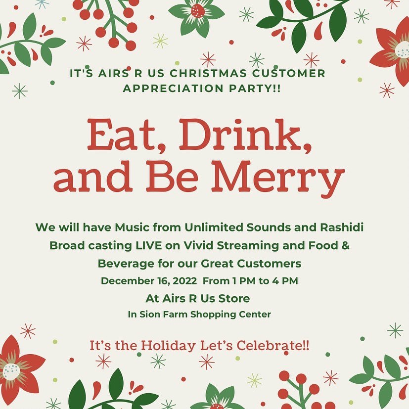 Airs R Us Christmas Customer Appreciation Party My Virgin Islands