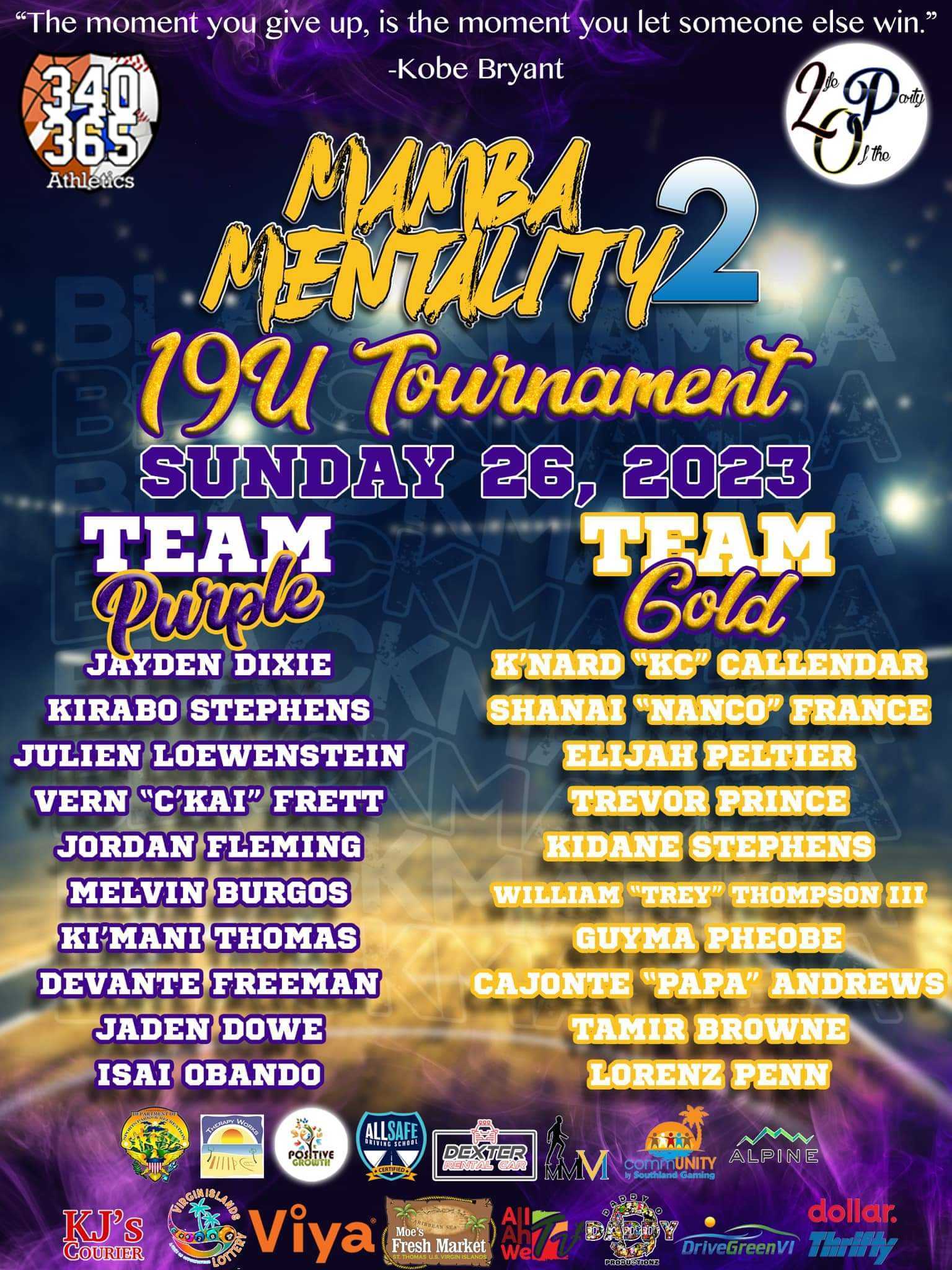 Mamba Mentality 2 Basketball Tournament My Virgin Islands