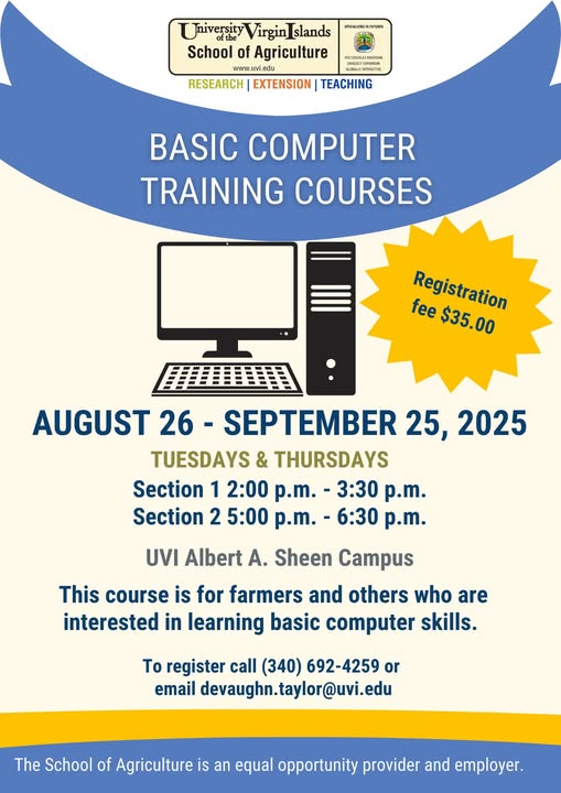 Basic Computer Training Courses - My Virgin Islands