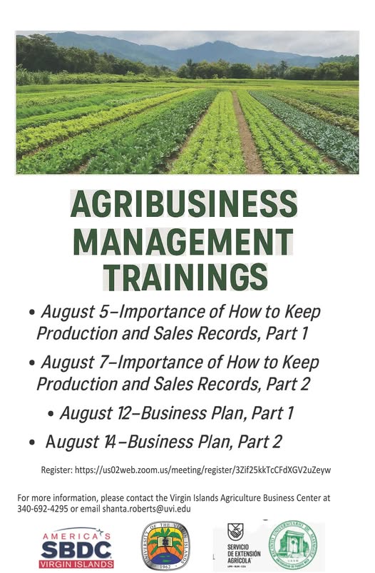Agribusiness Management Training: Business Plan, Part 2 - My Virgin Islands